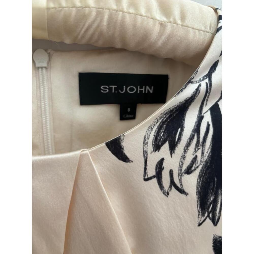 Women's St. John Dress Size 8 Cream/Black - Picture 4 of 4
